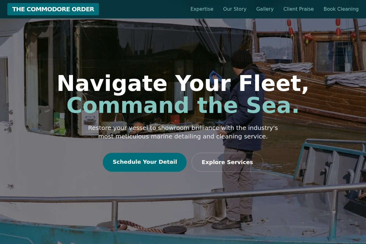 Sailor Boat Cleaning